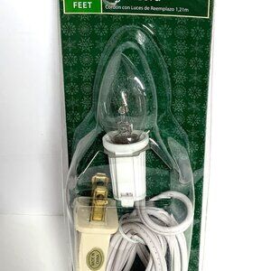 C7 1 Socket Light Cord For Dept 56 Lemax Blowmold,Christmas,Easter Village Bldgs